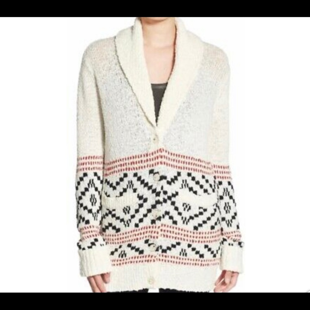 PAIGE Jeans Cardigan Sweater Oversized Chunky